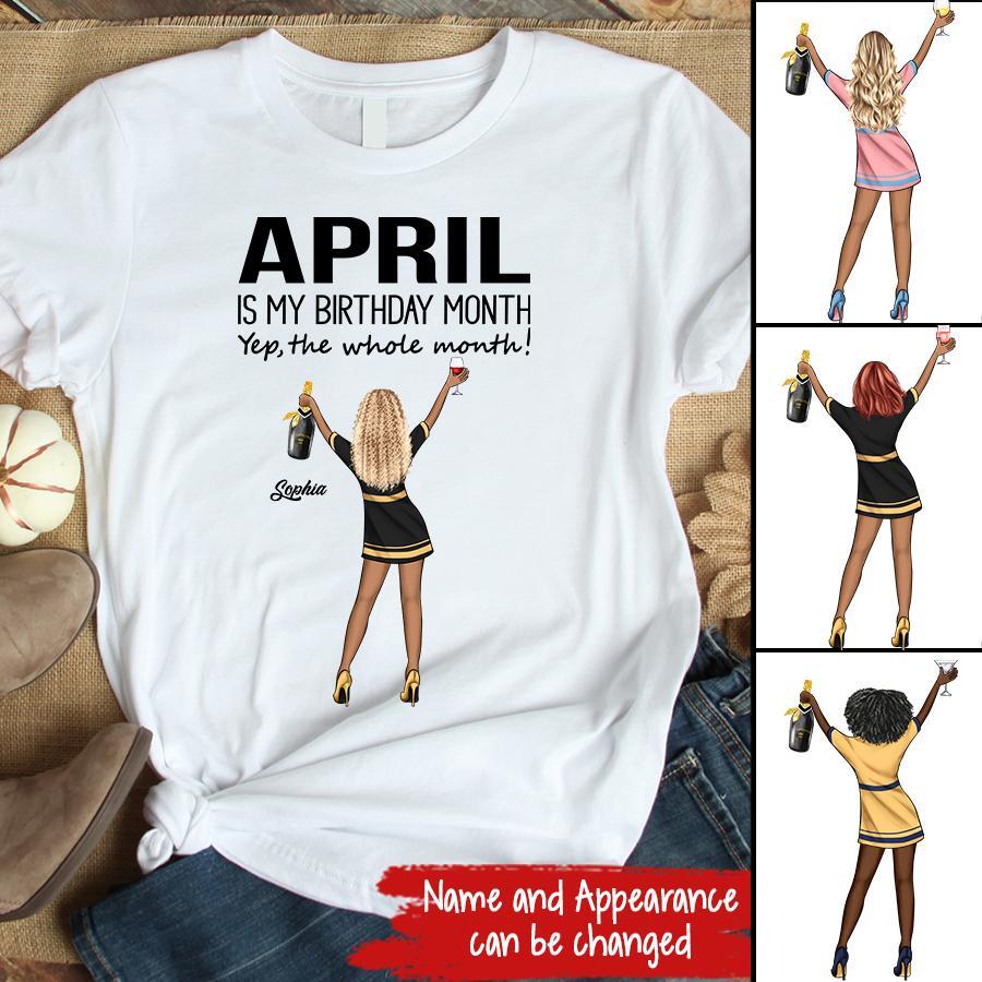 April Birthday Shirt, Custom Birthday Shirt, Queens Born In April, April Birthday Shirts For Woman, April Birthday Gifts