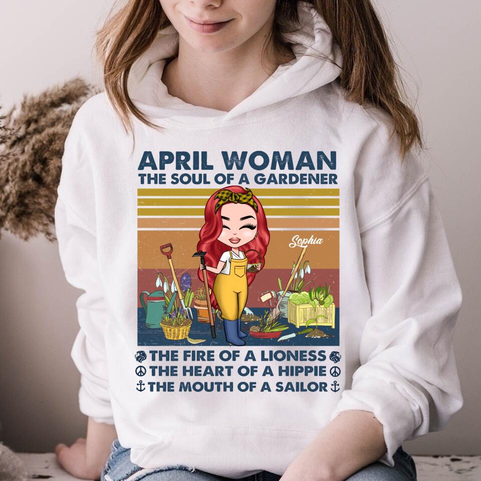 April Birthday Shirt, Custom Birthday Shirt, Queens Born In April, April Birthday Gifts, April Birthday Gifts, Gardening Custom Shirt, Gift For Gardeners, Plant Lovers