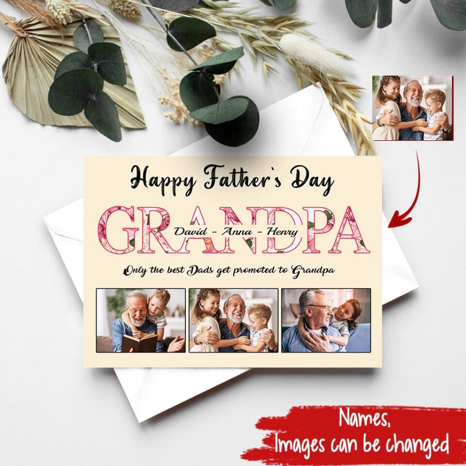 Personalised Fathers Day Card, Grandpa Fathers Day Card, Fathers Day Card From Daughter, Father's Day Gift Cards, Fathers Day Greetings, Dad Cards, Happy Fathers Day Card Father Day Gift