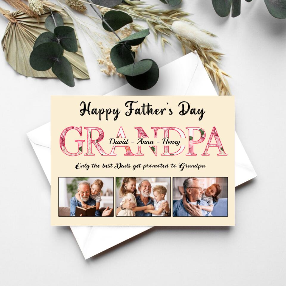 Personalised Fathers Day Card, Grandpa Fathers Day Card, Fathers Day Card From Daughter, Father&#39;s Day Gift Cards, Fathers Day Greetings, Dad Cards, Happy Fathers Day Card Father Day Gift