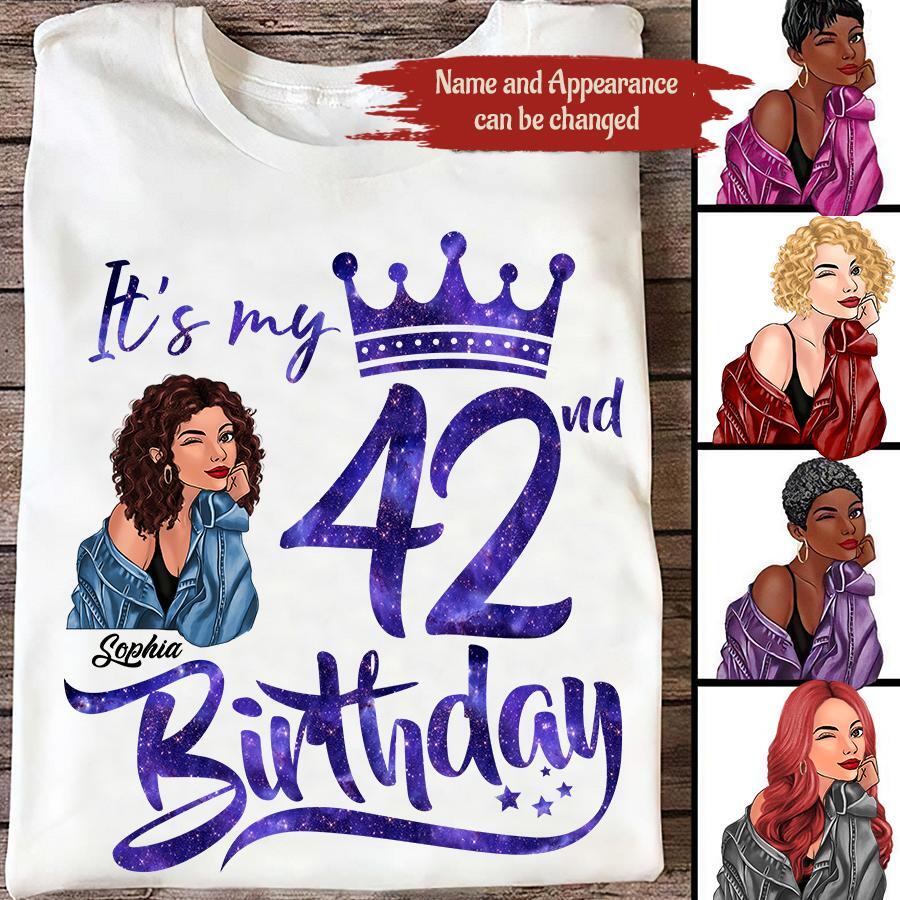 42th Birthday Shirts, Custom Birthday Shirts, Turning 42 Shirt, Gifts For Women Turning 42, 42 And Fabulous Shirt, 1980 Shirt, 42th Birthday Shirts For Her, It's my 42 Birthday