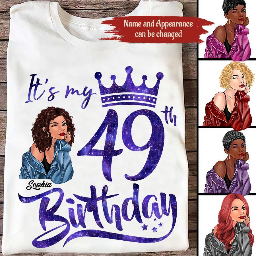 49th Birthday Shirts, Custom Birthday Shirts, Turning 49 Shirt, Gifts For Women Turning 49, 49 And Fabulous Shirt, 1973 Shirt, 49th Birthday Shirts For Her, It's My 49 Birthday - HCT