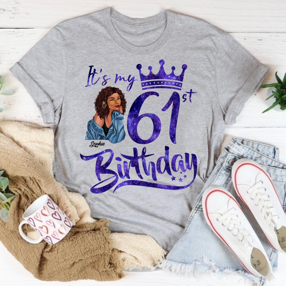 61st Birthday Shirts, Custom Birthday Shirts, Turning 61 Shirt For Women, Turning 61 And Fabulous Shirt, 1961 Shirt, Best Gifts For Women Turning 61-HCT
