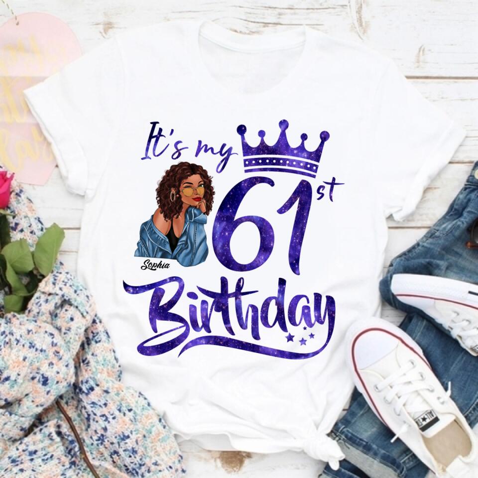 61st Birthday Shirts, Custom Birthday Shirts, Turning 61 Shirt For Women, Turning 61 And Fabulous Shirt, 1961 Shirt, Best Gifts For Women Turning 61-HCT