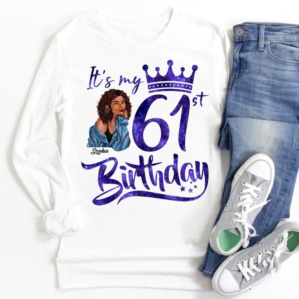 61st Birthday Shirts, Custom Birthday Shirts, Turning 61 Shirt For Women, Turning 61 And Fabulous Shirt, 1961 Shirt, Best Gifts For Women Turning 61-HCT