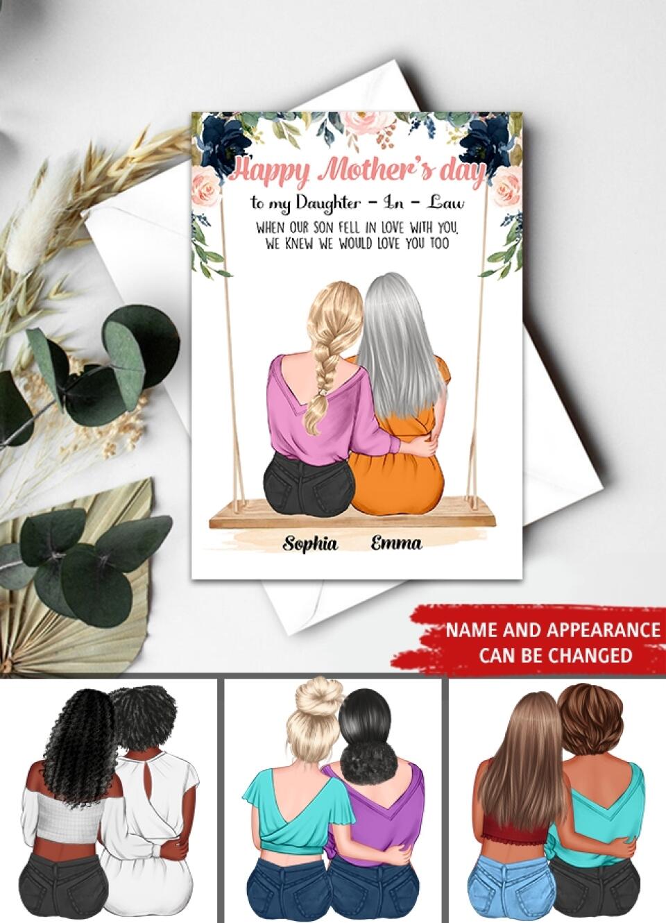 Custom Mothers Day Card, Daughter In Law Mothers Day Card, Mothers Day Greetings, Happy Mothers Day Card, Mom&#39;s Card, Mother Day Gift