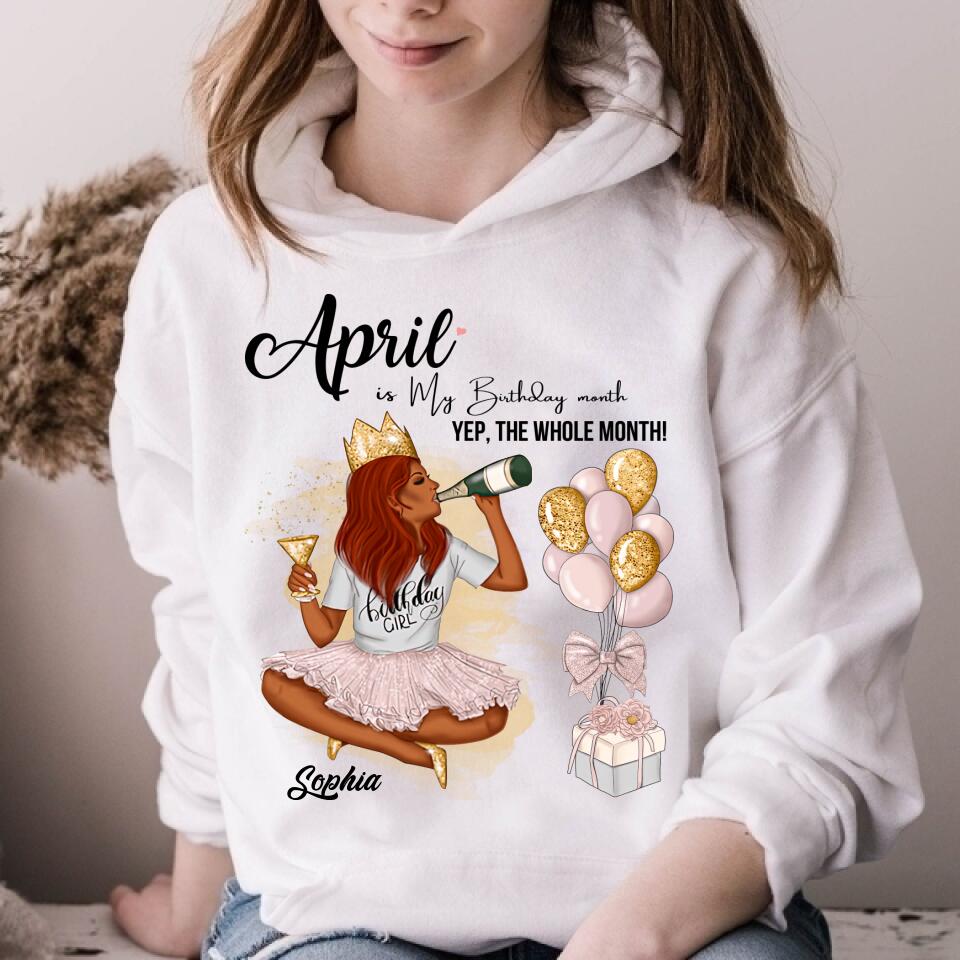 April Birthday Shirt, Custom Birthday Shirt, Queens Born In April, April Birthday Shirts For Woman, April Birthday Gifts