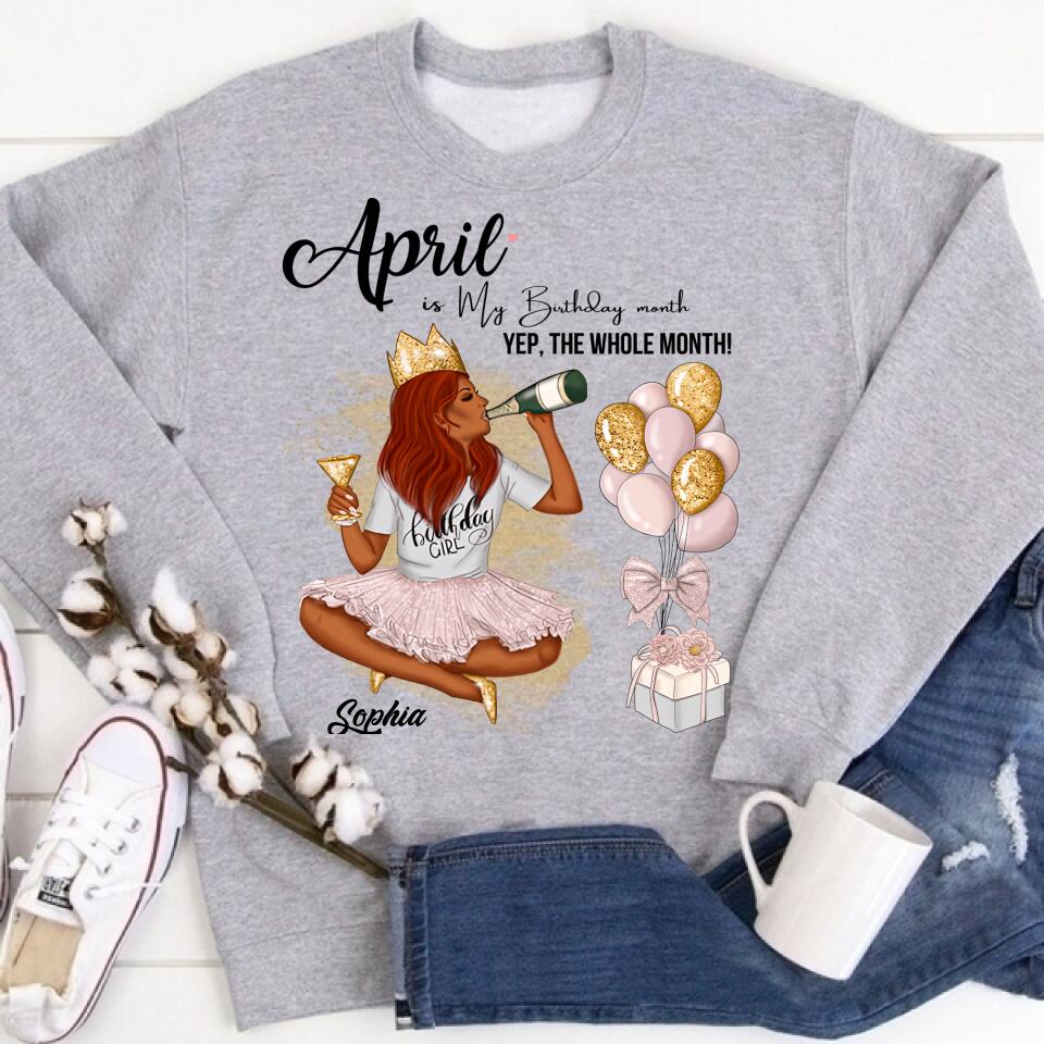 April Birthday Shirt, Custom Birthday Shirt, Queens Born In April, April Birthday Shirts For Woman, April Birthday Gifts