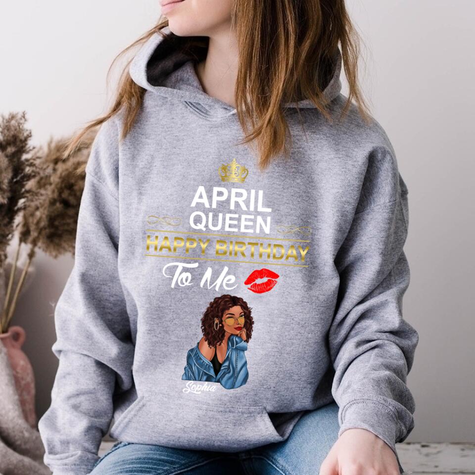 April Birthday Shirt, Custom Birthday Shirt, Queens Born In April, April Birthday Shirts For Woman, April Birthday Gifts