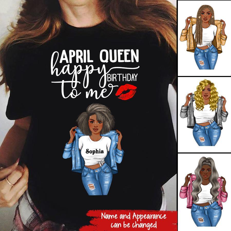 April Birthday Shirt, Custom Birthday Shirt, Queens Born In April, April Birthday Shirts For Woman, April Birthday Gifts