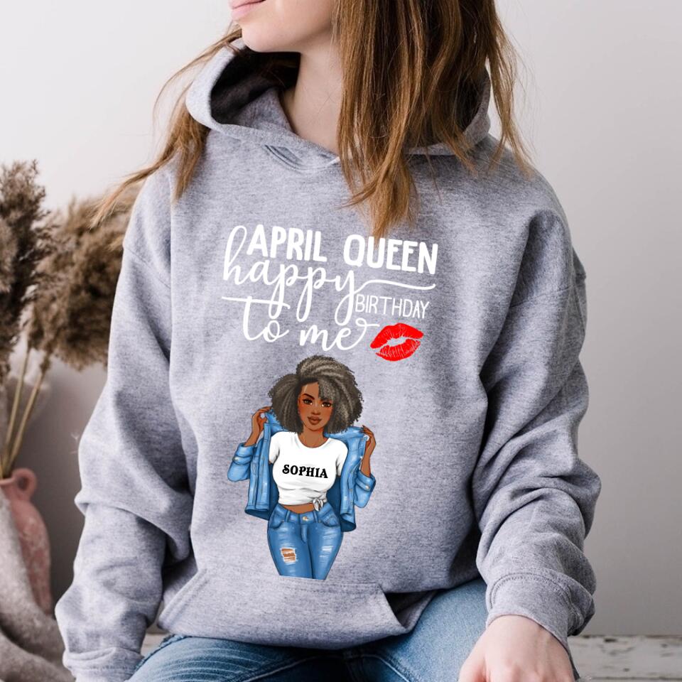 April Birthday Shirt, Custom Birthday Shirt, Queens Born In April, April Birthday Shirts For Woman, April Birthday Gifts