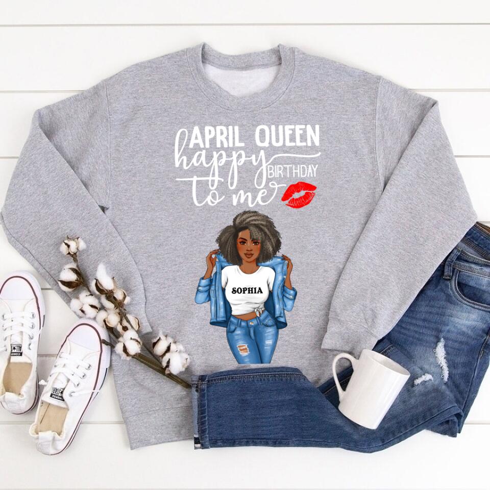 April Birthday Shirt, Custom Birthday Shirt, Queens Born In April, April Birthday Shirts For Woman, April Birthday Gifts