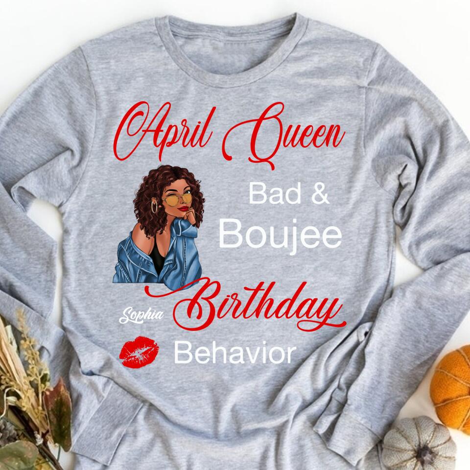 April Birthday Shirt, Custom Birthday Shirt, Queens Born In April, April Birthday Shirts For Woman, April Birthday Gifts