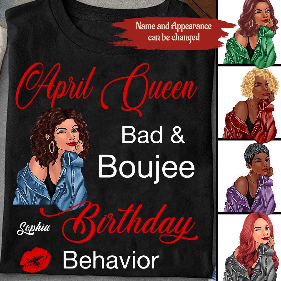 April Birthday Shirt, Custom Birthday Shirt, Queens Born In April, April Birthday Shirts For Woman, April Birthday Gifts