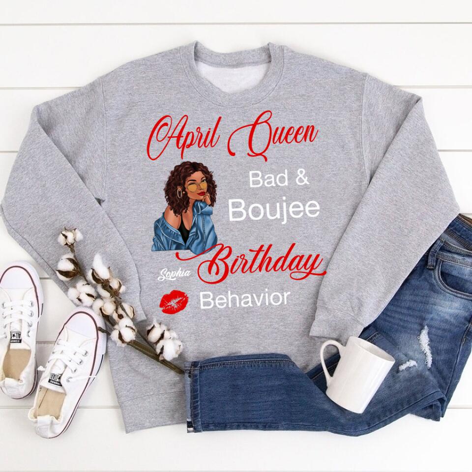 April Birthday Shirt, Custom Birthday Shirt, Queens Born In April, April Birthday Shirts For Woman, April Birthday Gifts