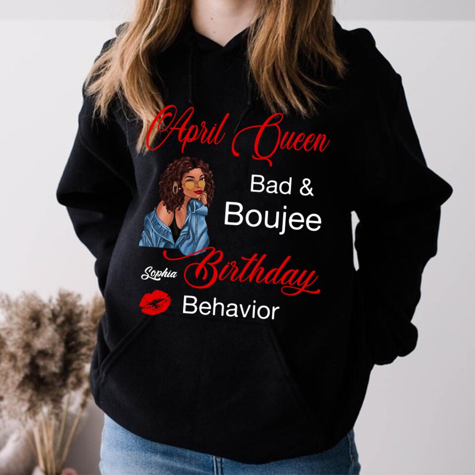 April Birthday Shirt, Custom Birthday Shirt, Queens Born In April, April Birthday Shirts For Woman, April Birthday Gifts