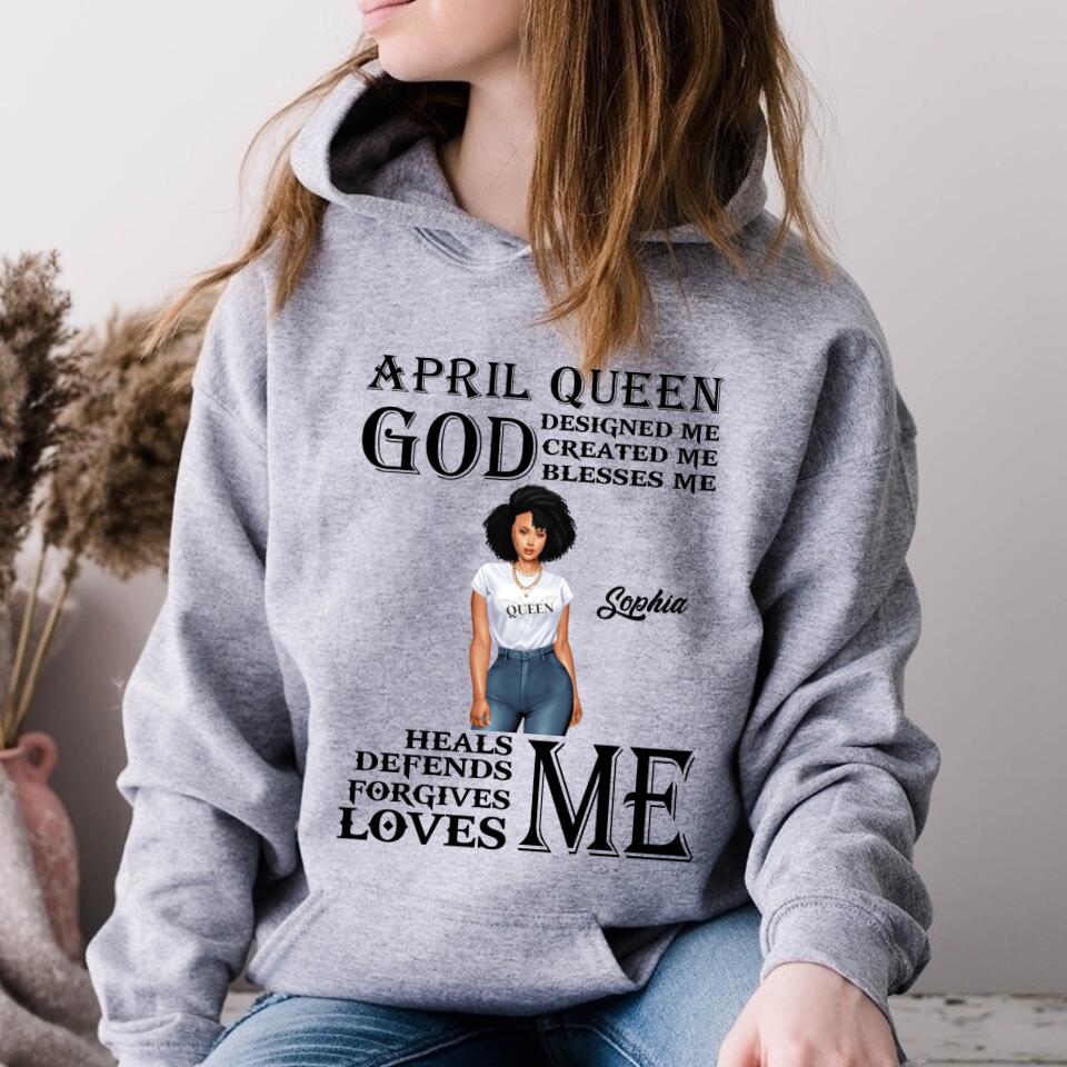 April Birthday Shirt, Custom Birthday Shirt, Queens Born In April, April Birthday Shirts For Woman, April Birthday Gifts