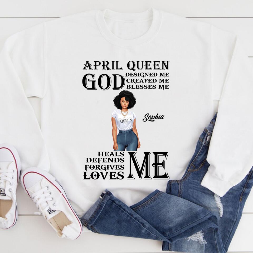 April Birthday Shirt, Custom Birthday Shirt, Queens Born In April, April Birthday Shirts For Woman, April Birthday Gifts