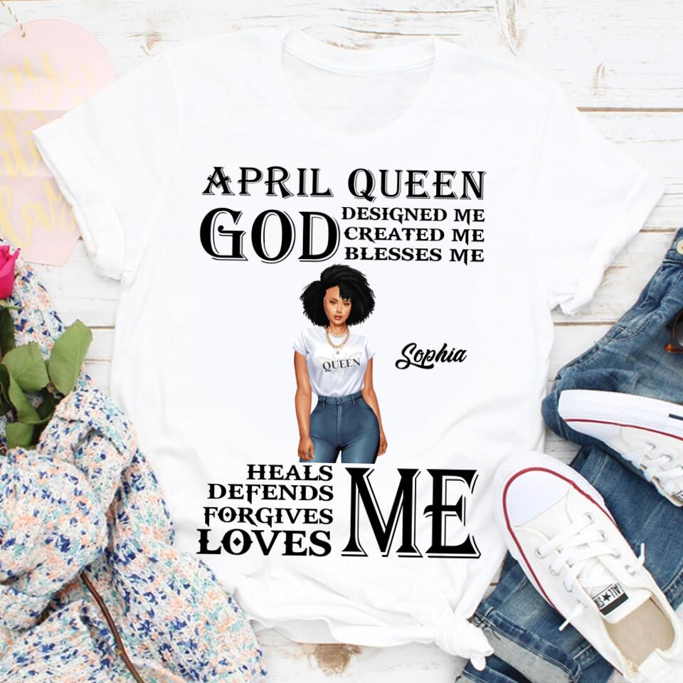 April Birthday Shirt, Custom Birthday Shirt, Queens Born In April, April Birthday Shirts For Woman, April Birthday Gifts