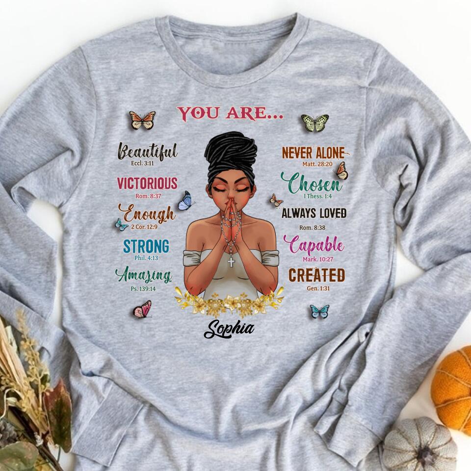 God Says You Are Shirt, Black Women Shirt, Black Girl Shirt, Black Girl You Are Beautiful Shirt, You Are Strong, You Are Enough