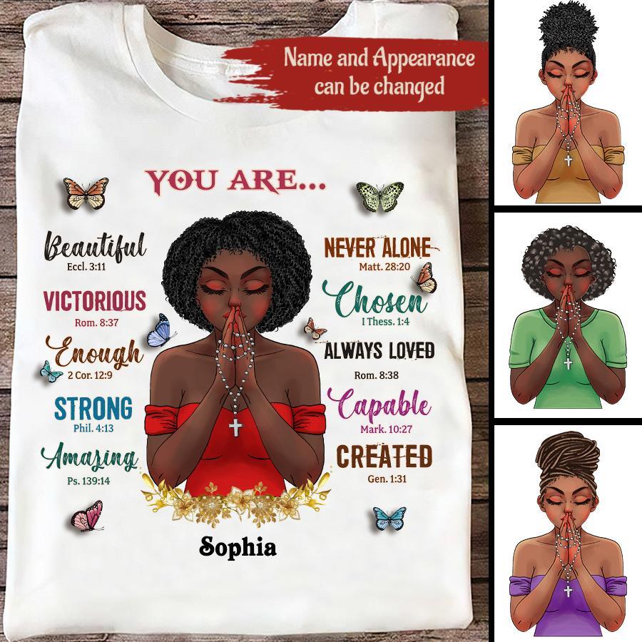 God Says You Are Shirt, Black Women Shirt, Black Girl Shirt, Black Girl You Are Beautiful Shirt, You Are Strong, You Are Enough