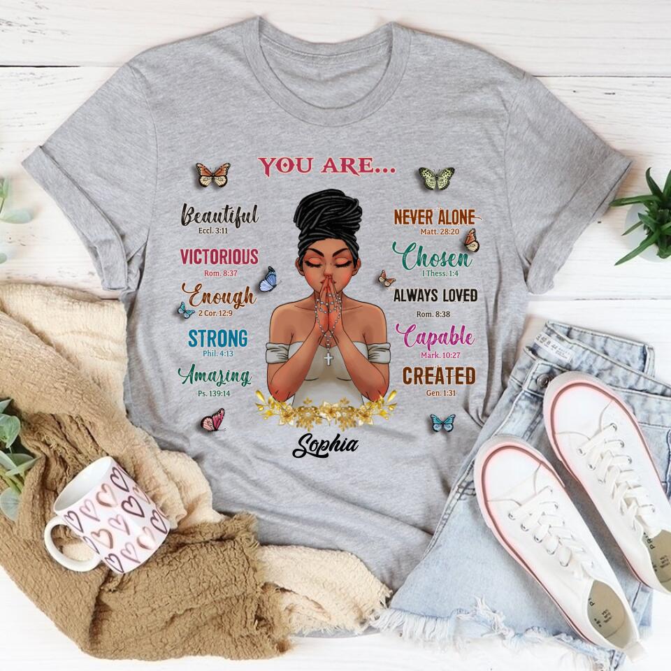 God Says You Are Shirt, Black Women Shirt, Black Girl Shirt, Black Girl You Are Beautiful Shirt, You Are Strong, You Are Enough