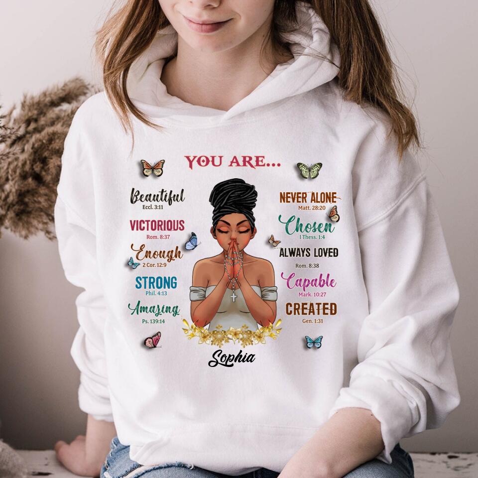 God Says You Are Shirt, Black Women Shirt, Black Girl Shirt, Black Girl You Are Beautiful Shirt, You Are Strong, You Are Enough