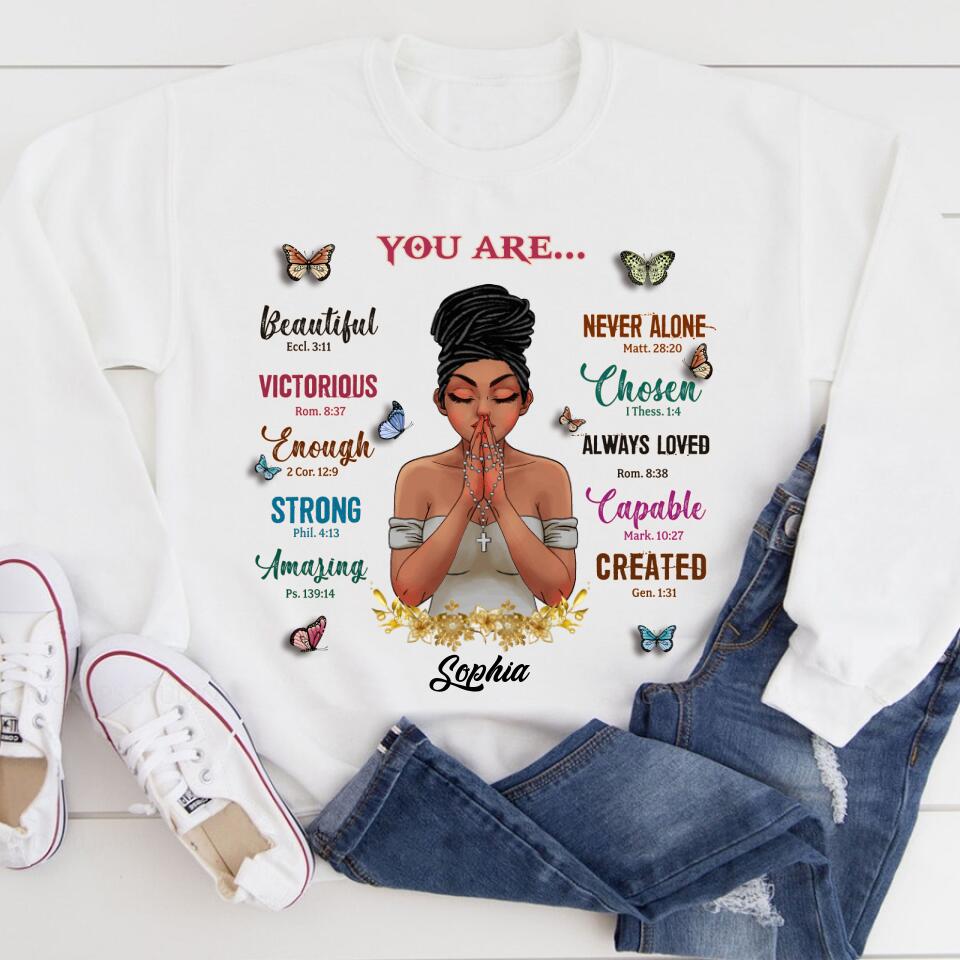 God Says You Are Shirt, Black Women Shirt, Black Girl Shirt, Black Girl You Are Beautiful Shirt, You Are Strong, You Are Enough