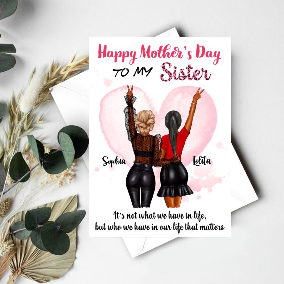 Custom Mothers Day Card, Mothers Day Card For Sister, Mothers Day Greetings, Happy Mothers Day Card, Mom&#39;s Card, Mother Day Gift