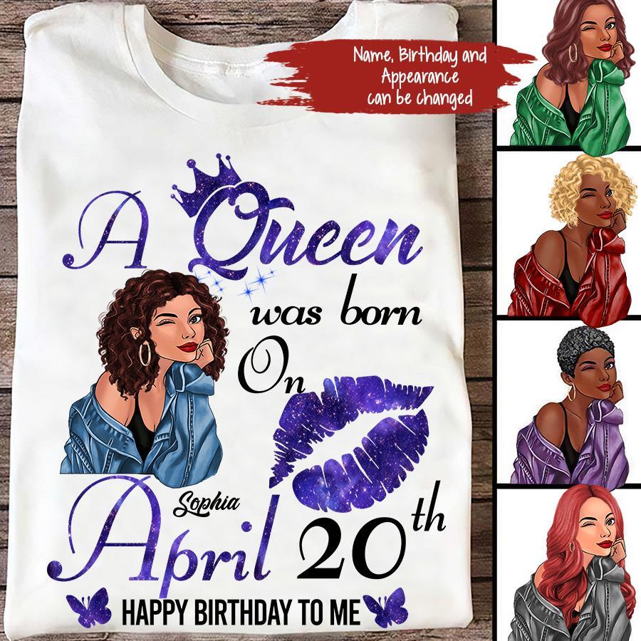 April Birthday Shirt, Custom Birthday Shirt, Queens Born In April, April Birthday Shirts For Woman, April Birthday Gifts