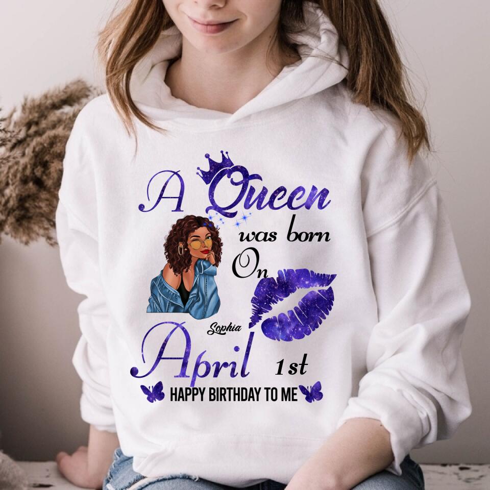 April Birthday Shirt, Custom Birthday Shirt, Queens Born In April, April Birthday Shirts For Woman, April Birthday Gifts
