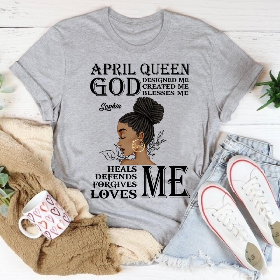April Birthday Shirt, Custom Birthday Shirt, Queens Born In April, April Birthday Shirts For Woman, April Birthday Gifts