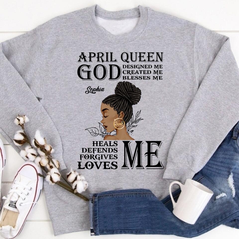 April Birthday Shirt, Custom Birthday Shirt, Queens Born In April, April Birthday Shirts For Woman, April Birthday Gifts