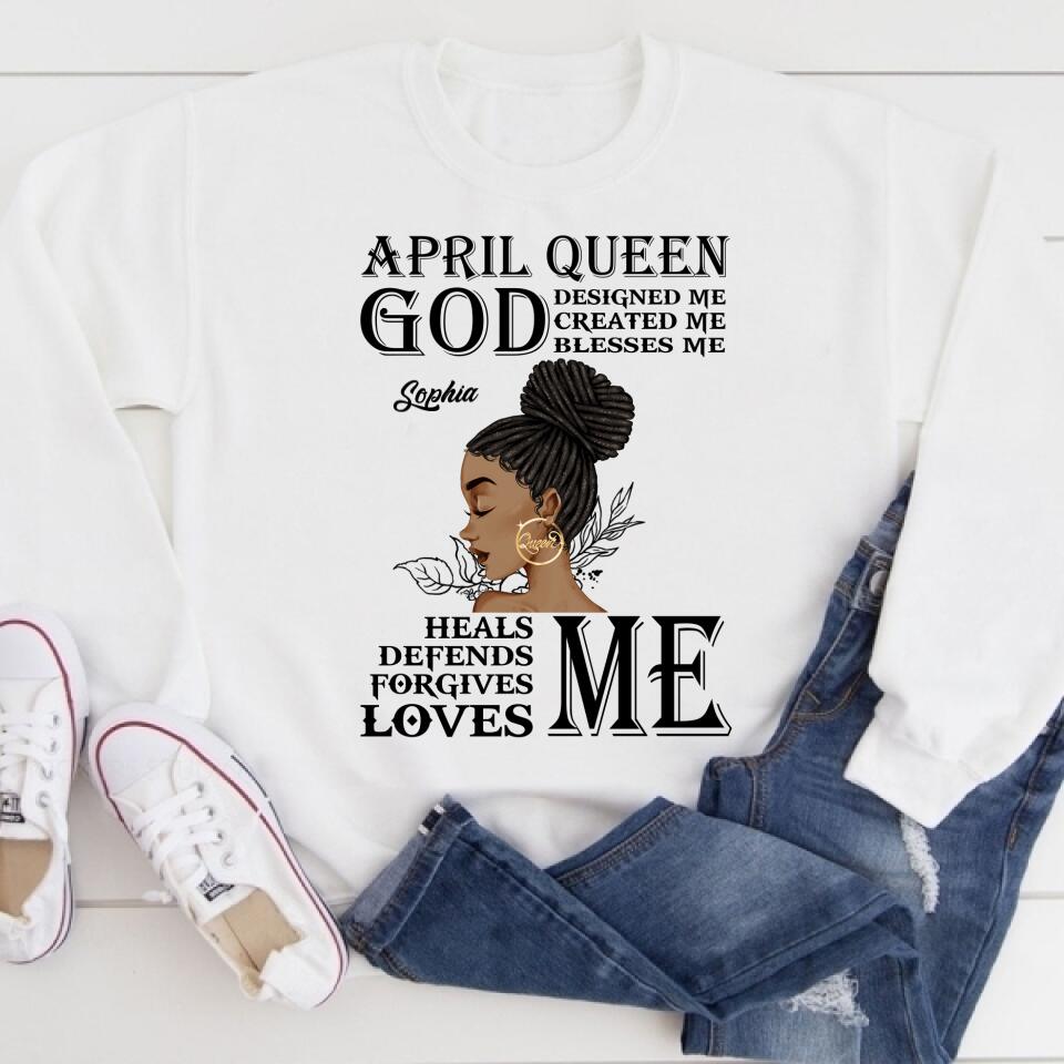 April Birthday Shirt, Custom Birthday Shirt, Queens Born In April, April Birthday Shirts For Woman, April Birthday Gifts