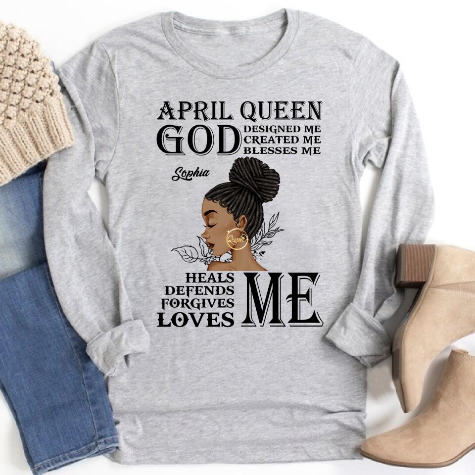 April Birthday Shirt, Custom Birthday Shirt, Queens Born In April, April Birthday Shirts For Woman, April Birthday Gifts