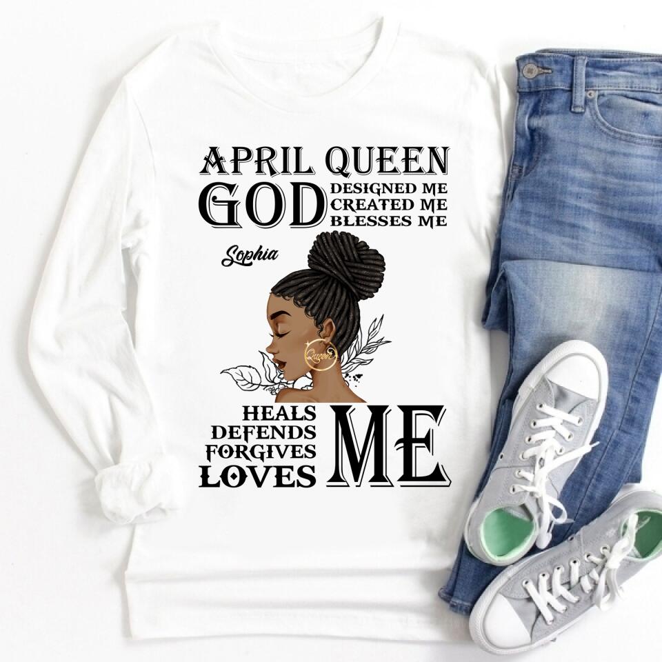April Birthday Shirt, Custom Birthday Shirt, Queens Born In April, April Birthday Shirts For Woman, April Birthday Gifts