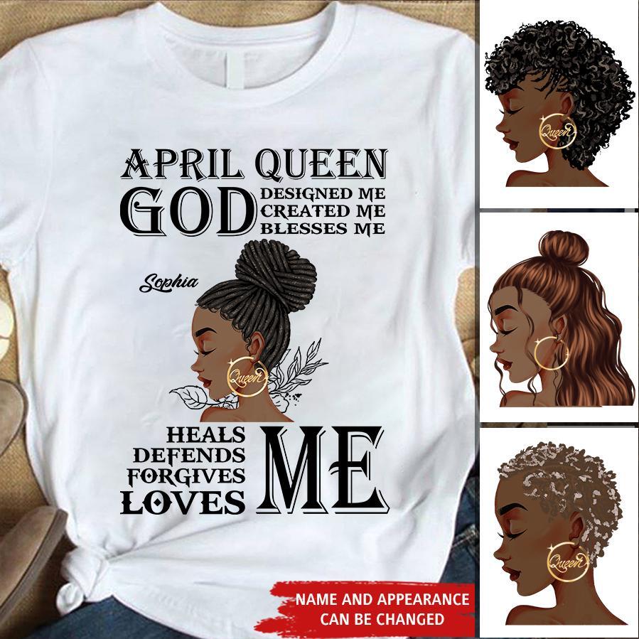 April Birthday Shirt, Custom Birthday Shirt, Queens Born In April, April Birthday Shirts For Woman, April Birthday Gifts