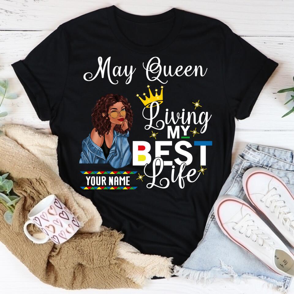 May Birthday Shirt, Custom Birthday Shirt, Queens Born In May, May Birthday Gifts, May Shirts For Woman