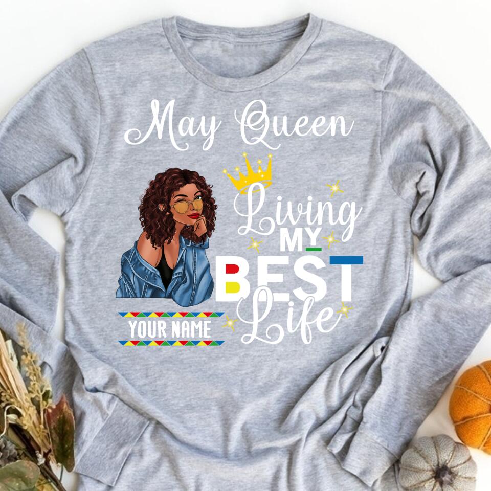 May Birthday Shirt, Custom Birthday Shirt, Queens Born In May, May Birthday Gifts, May Shirts For Woman