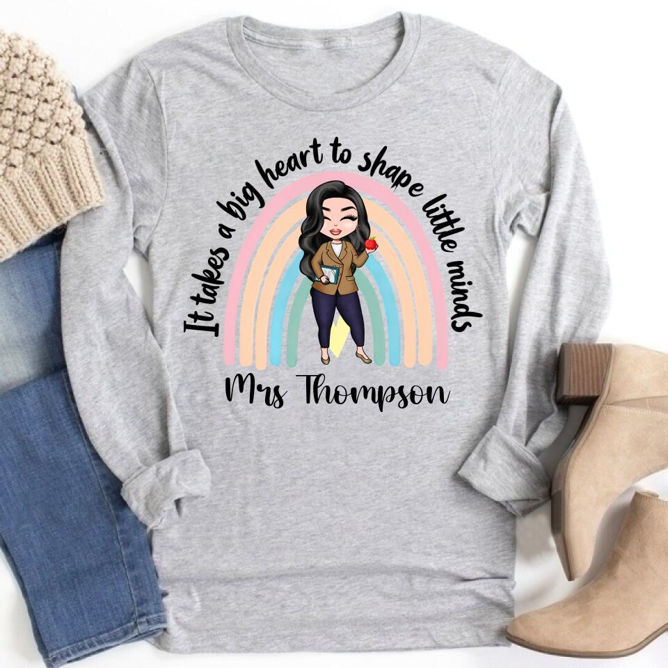 Personalised Teacher Shirt, Lockdown Teacher Gift, Personalised Teacher Gifts, Personalised Book Tee, Teaching Assistant Gift, Rainbow T-shirt