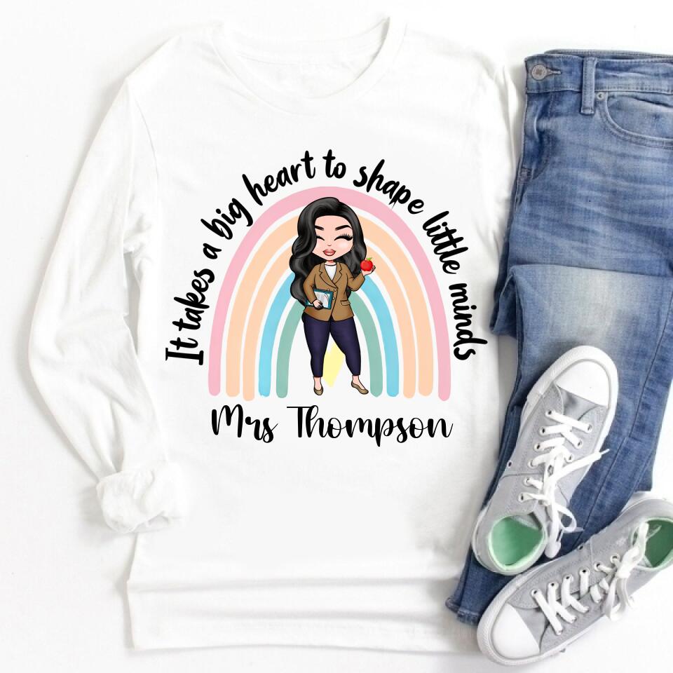 Personalised Teacher Shirt, Lockdown Teacher Gift, Personalised Teacher Gifts, Personalised Book Tee, Teaching Assistant Gift, Rainbow T-shirt
