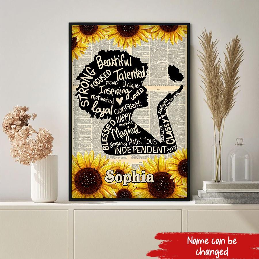 Powerful Afro Woman Poster, Afrocentric Poster, Afro Praying Poster, Afro American Poster, Black Woman Poster, Black Girl Magic Poster, BLM Poster.