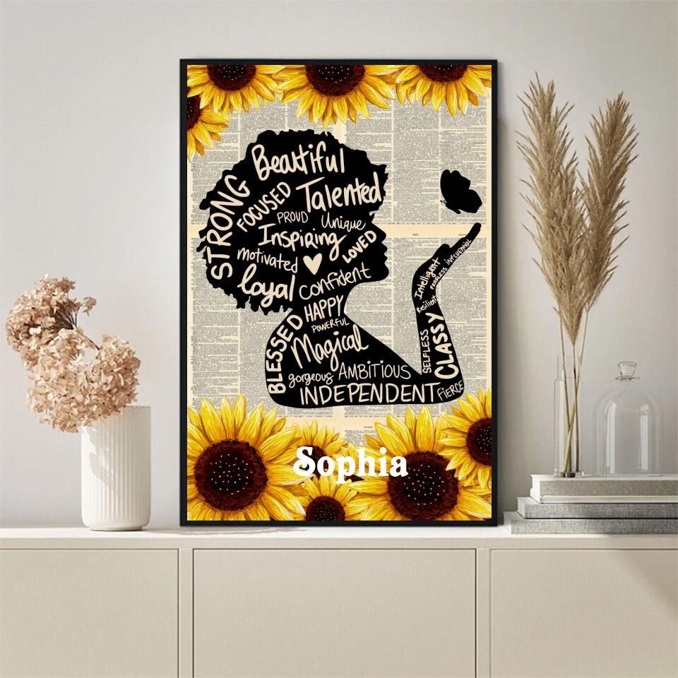 Powerful Afro Woman Poster, Afrocentric Poster, Afro Praying Poster, Afro American Poster, Black Woman Poster, Black Girl Magic Poster, BLM Poster.