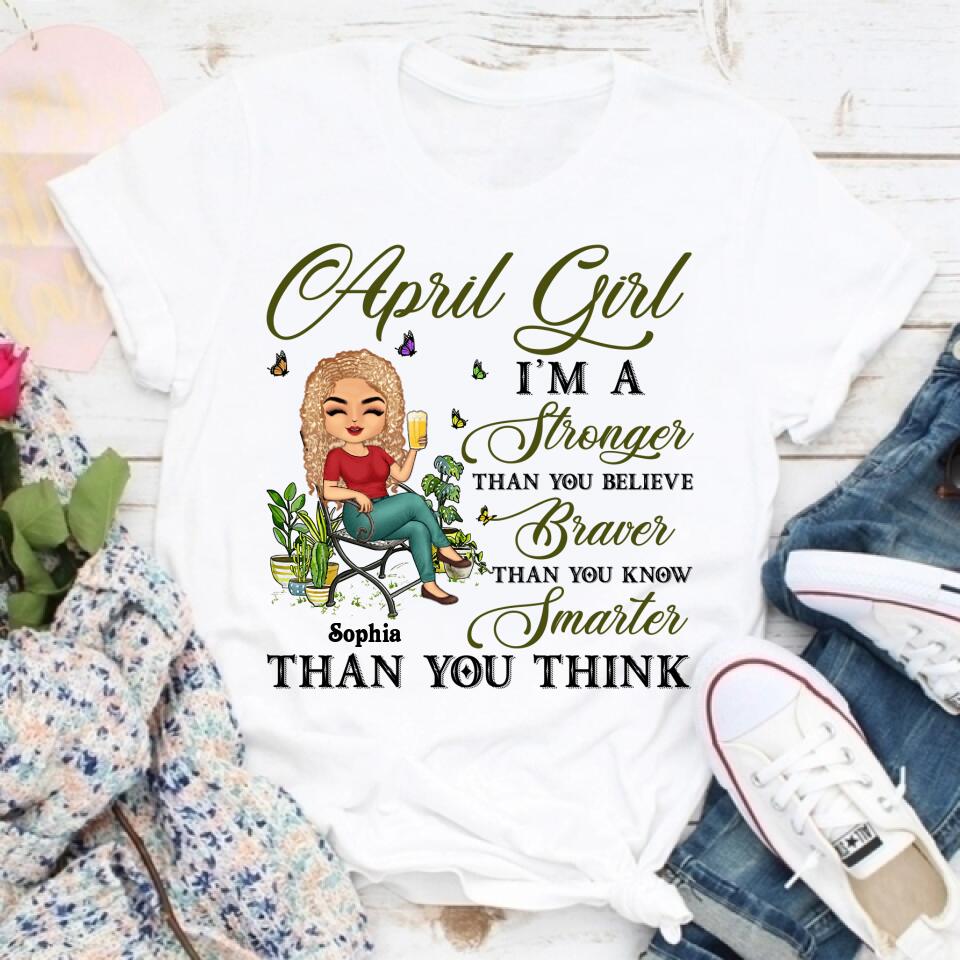 April Birthday Shirt, Custom Birthday Shirt, Queens Born In April, April Birthday Gifts, April Queen shirt, April Birthday Shirts For Woman, Her Birthday Gifts For April, Gardening Custom Shirt, Gift For Gardeners, Plant Lovers