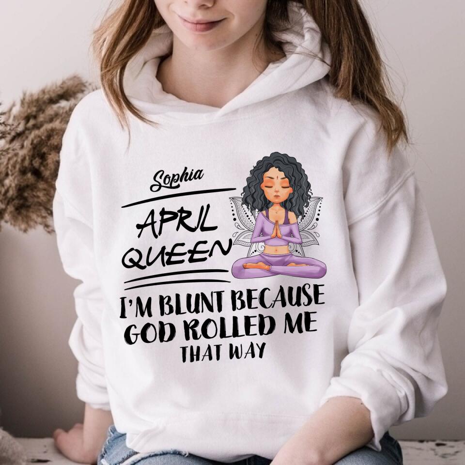 April Birthday Shirt, Custom Birthday Shirt, Queens Born In April, April Birthday Gifts, April Queen shirt, April Birthday Shirts For Woman, Her Birthday Gifts For April, Gift For Yoga Lover