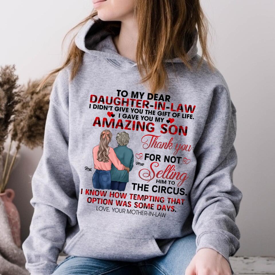 Personalized Mothers Day Shirts, Daughter In Law Shirt, Mother&#39;s Day Gifts For Daughter In Law, Mother&#39;s Day T Shirt, Mother&#39;s Day Shirt Ideas, New Daughter In Law Gifts, Mother Day Gift