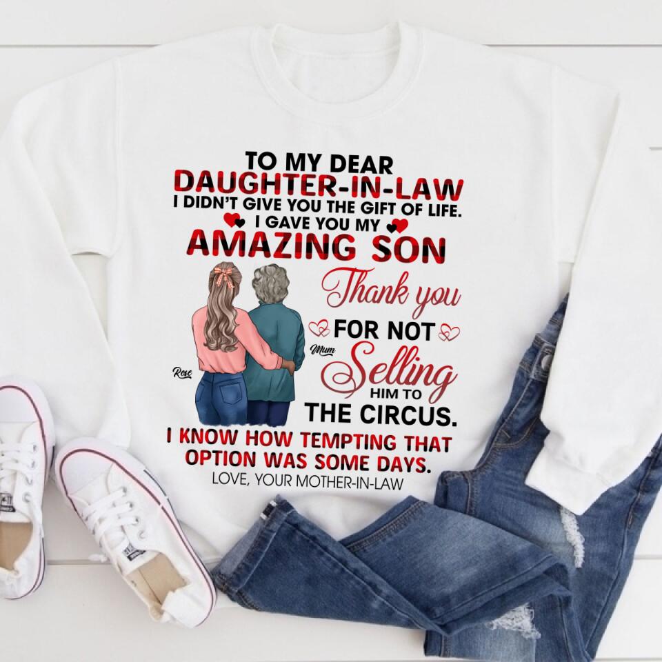 Personalized Mothers Day Shirts, Daughter In Law Shirt, Mother&#39;s Day Gifts For Daughter In Law, Mother&#39;s Day T Shirt, Mother&#39;s Day Shirt Ideas, New Daughter In Law Gifts, Mother Day Gift