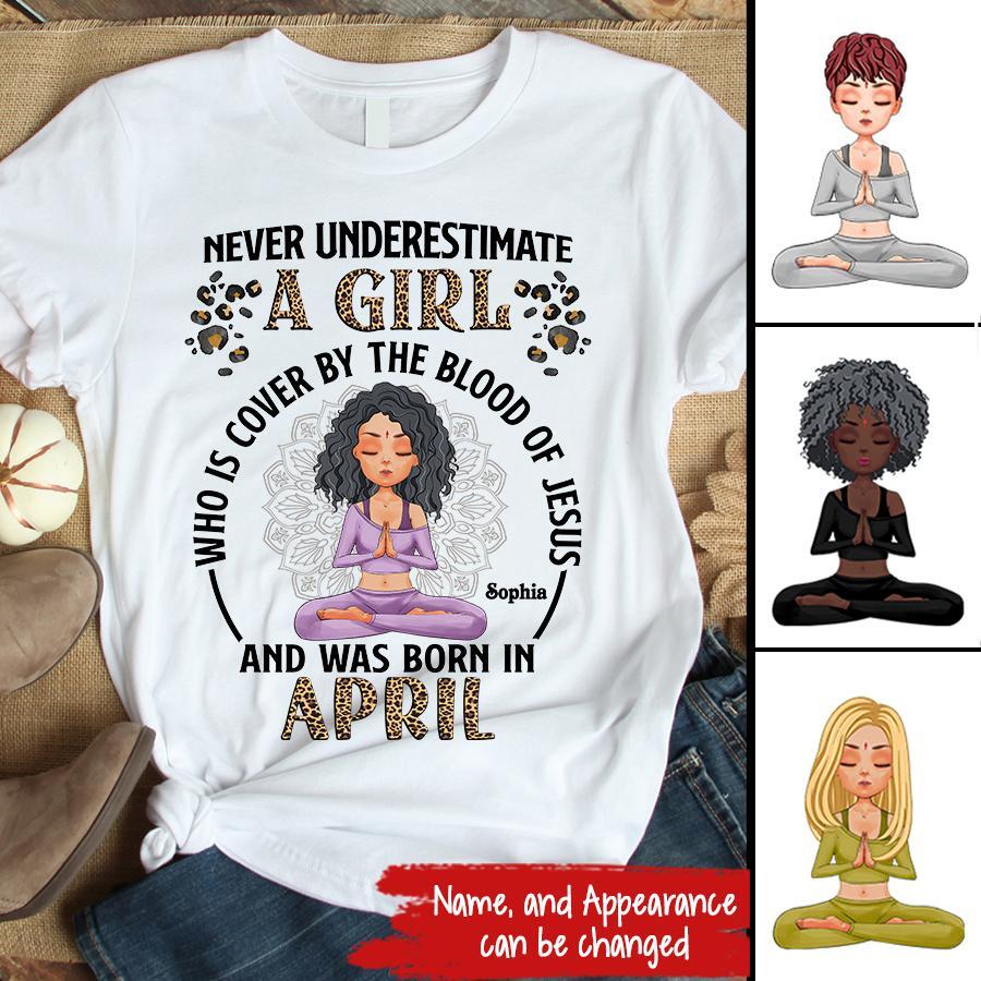 April Birthday Shirt, Custom Birthday Shirt, Queens Born In April, April Birthday Gifts, April Queen shirt, April Birthday Shirts For Woman, Her Birthday Gifts For April, Yoga T Shirt, Gift For Yoga Lover