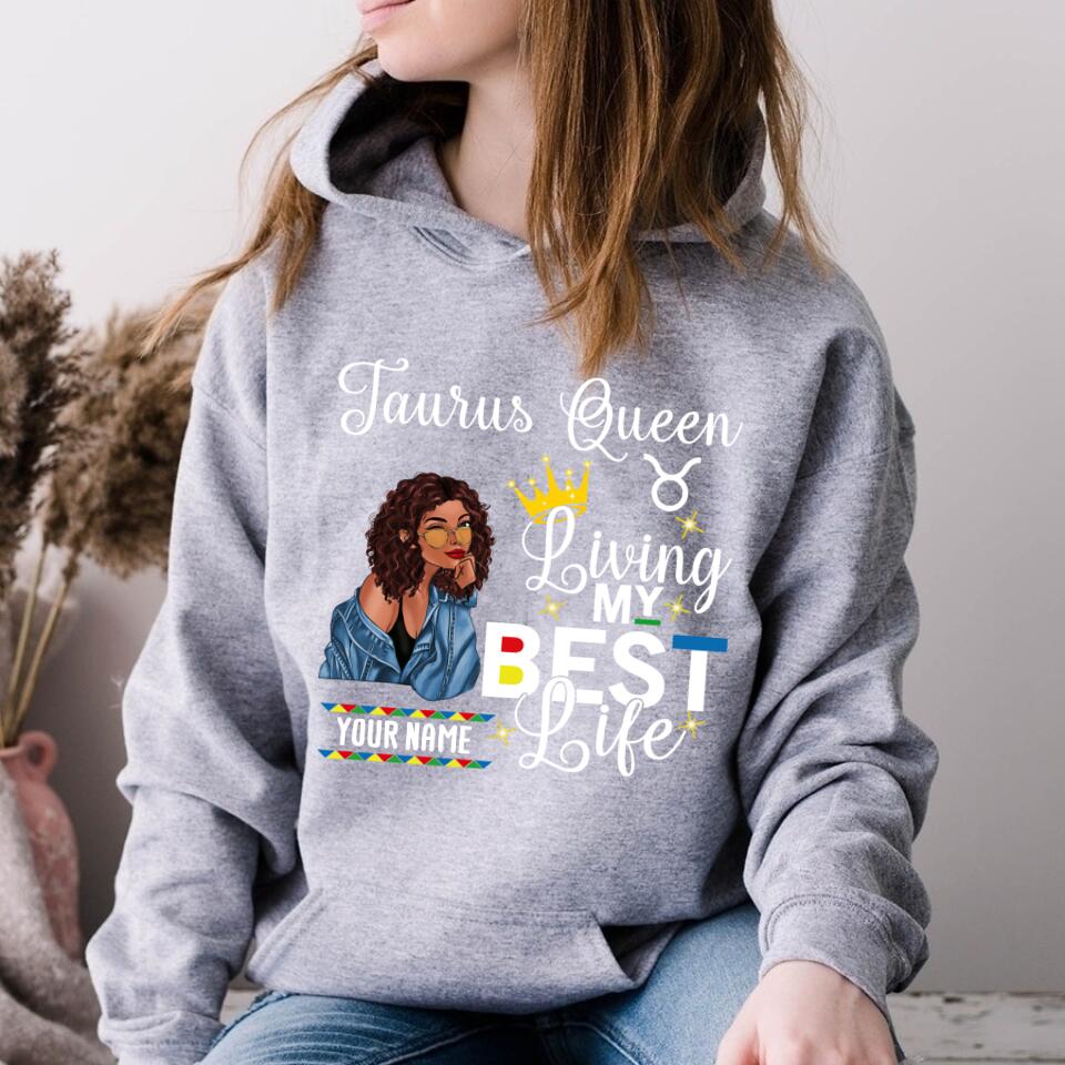 Personalized Zodiac Diva, Custom Birthday shirt, Birthday Queen T Shirt, Taurus t shirt for woman, Living my best life
