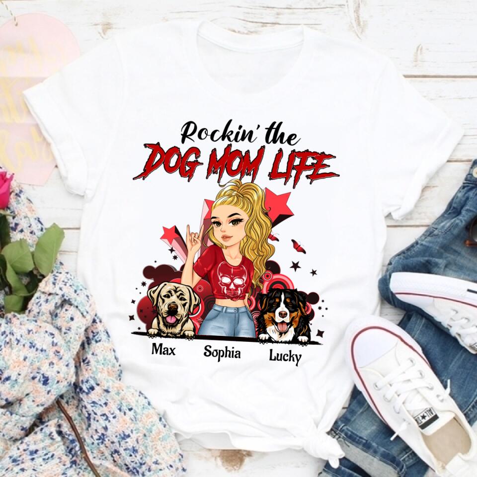 Womens Dog Mom Mothers Day Flowers Poodle Mom T Shirt Gift Mother's day  S-5XL